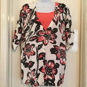 EUC INC short sleeve button up sweater